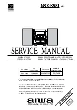 Preview for 1 page of Aiwa NSX-K581 Service Manual