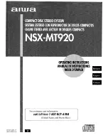 Aiwa NSX-MT920 Operating Instructions Manual preview