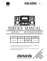 Предварительный просмотр 1 страницы Aiwa NSX-SZ900 Service Manual