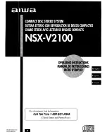 Предварительный просмотр 1 страницы Aiwa NSX-V2100 Operating Instructions Manual