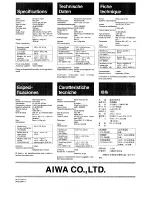 Preview for 8 page of Aiwa PX-E850 Operating Instructions Manual