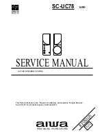 Preview for 1 page of Aiwa SC-UC78 Service Manual