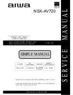 Предварительный просмотр 1 страницы Aiwa SX-NAV704 Service Manual