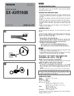 Aiwa SXAVR1900 Operating Instructions preview