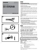 Preview for 1 page of Aiwa SXAVR2900 Operating Instructions