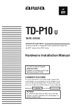 Aiwa TD-P10 Hardware Installation Manual предпросмотр