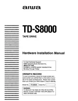 Предварительный просмотр 1 страницы Aiwa TD-S8000 Hardware Installation Manual