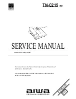 Preview for 1 page of Aiwa TN-C215 Service Manual