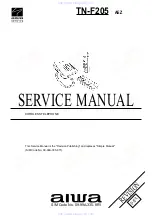 Предварительный просмотр 1 страницы Aiwa TN-F205 Service Manual