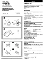 Предварительный просмотр 1 страницы Aiwa TP-M131 Operating Instructions Manual