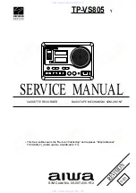 Preview for 1 page of Aiwa TP-VS805 Service Manual