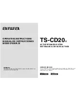 Aiwa TS-CD20u Operating Instructions Manual preview