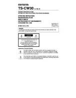 Aiwa TS-CW30 EZ Operating Instructions Manual preview