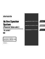 Preview for 1 page of Aiwa TS-W100 Operating Instructions Manual