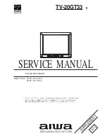 Предварительный просмотр 1 страницы Aiwa TV-20GT33 Service Manual