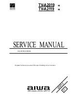 Предварительный просмотр 1 страницы Aiwa TV-A2019 Service Manual