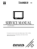 Preview for 1 page of Aiwa TV-AN2010 Service Manual