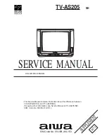 Предварительный просмотр 1 страницы Aiwa TV-AS205 Service Manual