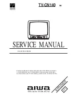 Предварительный просмотр 1 страницы Aiwa TV-CN140 Service Manual