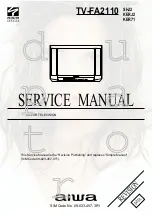 Предварительный просмотр 1 страницы Aiwa TV-FA2110 Service Manual