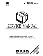 Предварительный просмотр 1 страницы Aiwa TV-FT2588 Service Manual