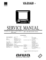 Предварительный просмотр 1 страницы Aiwa VX-D1420 Service Manual