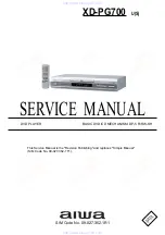 Preview for 1 page of Aiwa XD-PG700 Service Manual