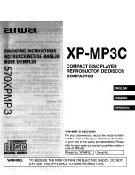 Aiwa XP-MP3C Operating Informations предпросмотр