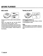 Предварительный просмотр 6 страницы Aiwa XP-MP3C Operating Informations