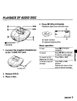 Предварительный просмотр 9 страницы Aiwa XP-MP3C Operating Informations