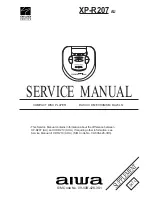 Предварительный просмотр 1 страницы Aiwa XP-R207 Supplemental Service Manual