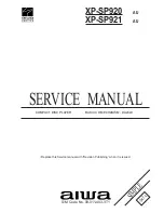 Aiwa XP-SP920 Service Manual предпросмотр