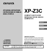 Предварительный просмотр 1 страницы Aiwa XP-Z3 Operating Instructions Manual