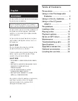 Preview for 2 page of Aiwa XP-ZV550 Operating Instructions Manual