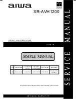 Preview for 1 page of Aiwa XR-AVH1200 Service Manual