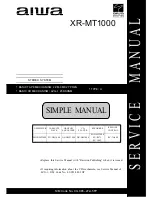 Preview for 1 page of Aiwa XR-H1000 Service Manual