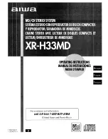 Предварительный просмотр 1 страницы Aiwa XR-H33MD Operating Instructions Manual