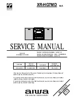 Preview for 1 page of Aiwa XR-HG7MD Service Manual