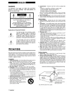 Предварительный просмотр 2 страницы Aiwa XR-M88 Operating Instructions Manual