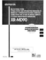 Предварительный просмотр 1 страницы Aiwa XR-MD90 Operating Instructions Manual