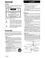 Предварительный просмотр 2 страницы Aiwa XR-MD90 Operating Instructions Manual