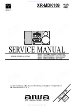 Предварительный просмотр 1 страницы Aiwa XR-MDK109 Service Manual