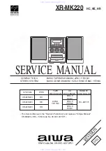 Предварительный просмотр 1 страницы Aiwa XR-MK220 Service Manual