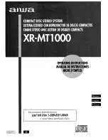 Предварительный просмотр 1 страницы Aiwa XR-MT1000 Operating Instructions Manual