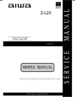 Предварительный просмотр 1 страницы Aiwa Z-L20 Service Manual