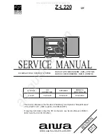 Предварительный просмотр 1 страницы Aiwa Z-L220 Service Manual