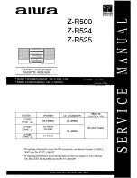 Aiwa Z-R500 Service Manual preview