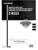 Aiwa Z-R555 Operating Instructions Manual предпросмотр