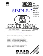 Предварительный просмотр 1 страницы Aiwe Simple-2 CSD-A310 Service Manual