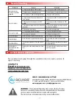 Preview for 21 page of Aj Aguiar FXD507 User Manual